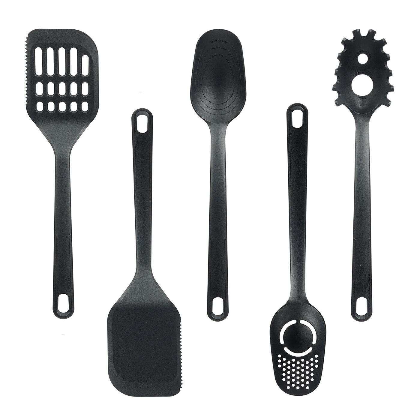 36-Piece Kitchen Gadget Set with Kitchen Cooking Utensils, and Drawer Organizer, Black, for Cooking, Mixing, Serving and Nonstick Cookware