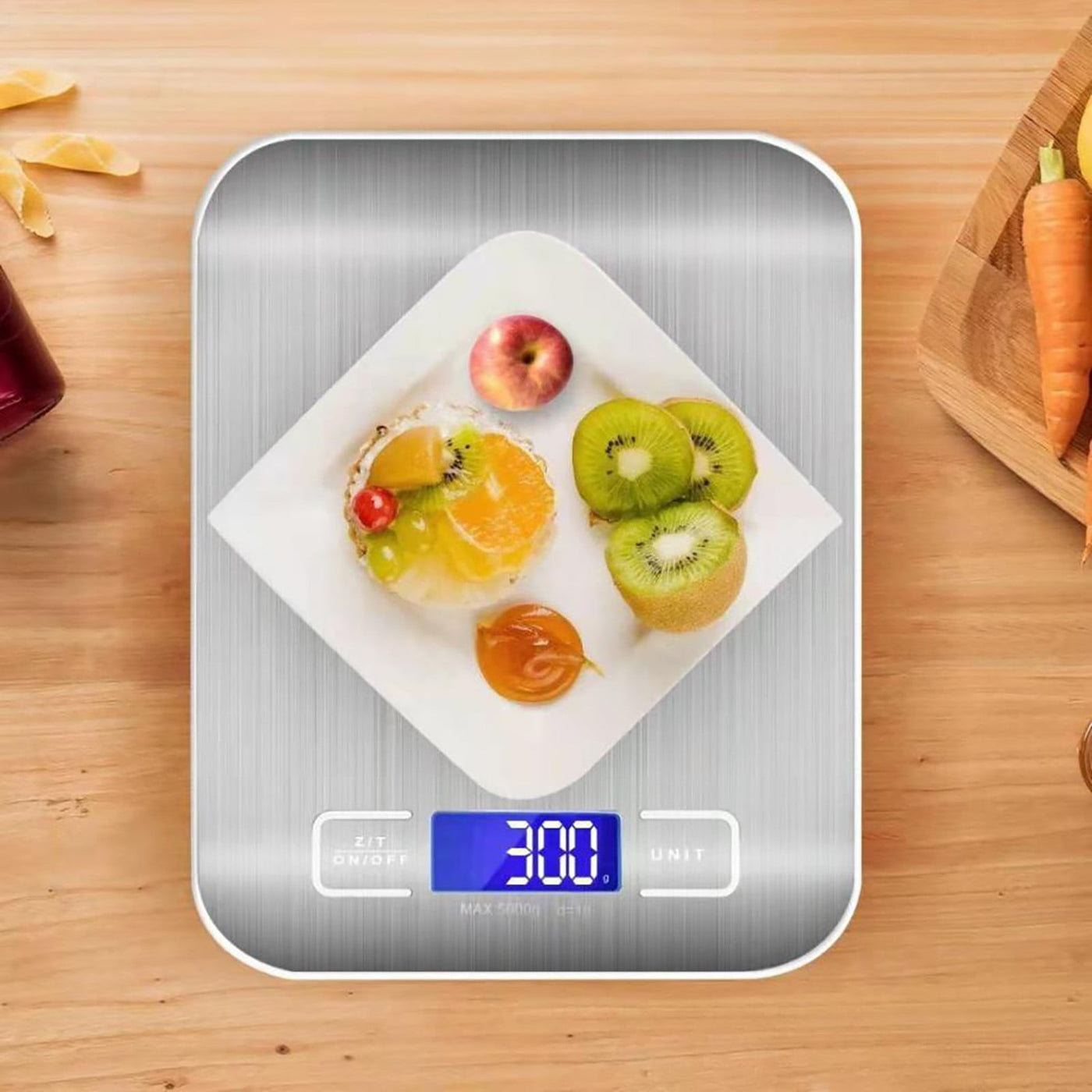 Kitchen Gadgets Kezqiaxn Food Scale 11lb Kitchen Scale with 6 Units Tare Function LCD Display 0.05oz/1g Stainless Steel Digital Food Scale Grams and