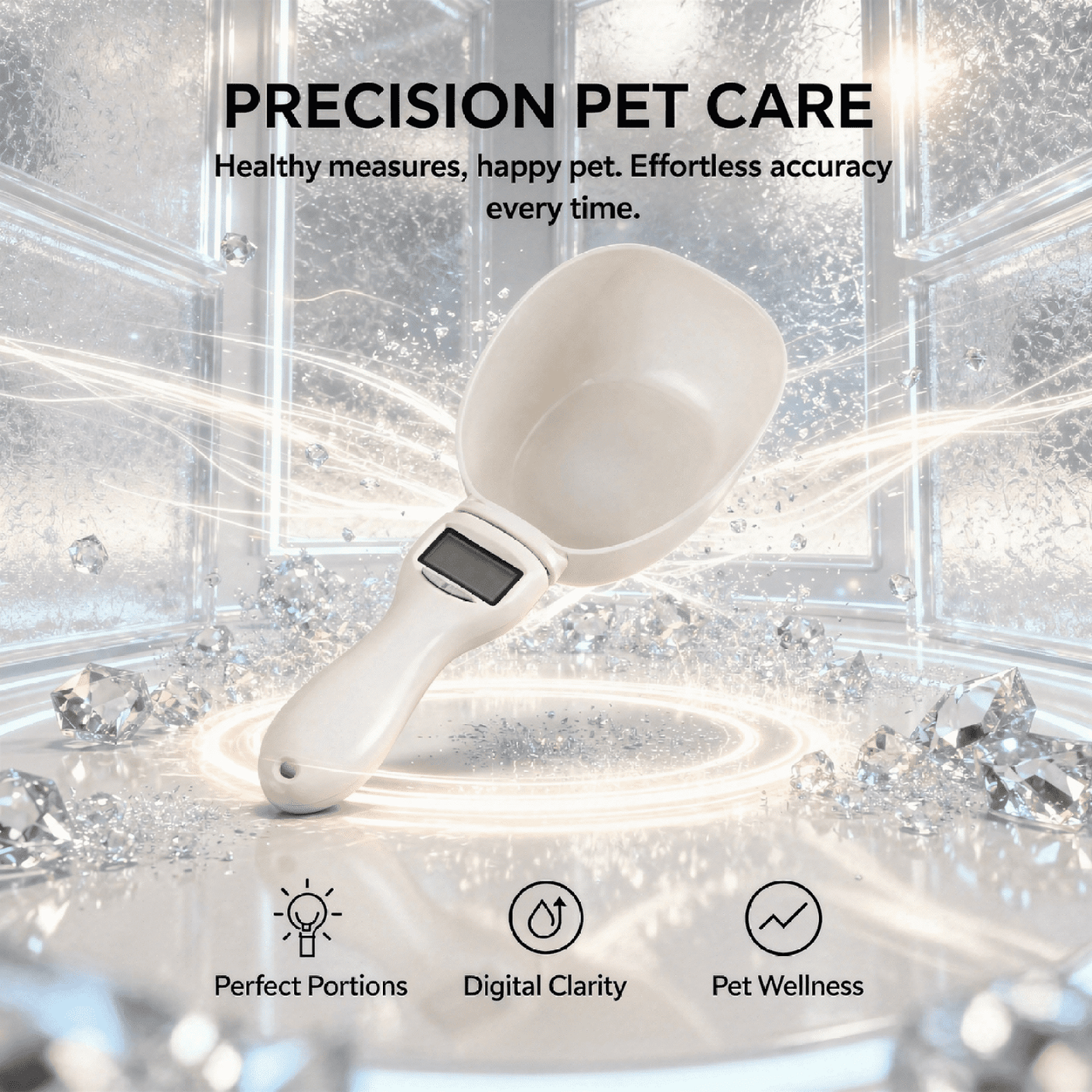 Food Measuring Spoon with Electronic Scale, High Precision Digital Pet Food Scale, Portion Control Weigher, Easy to Clean