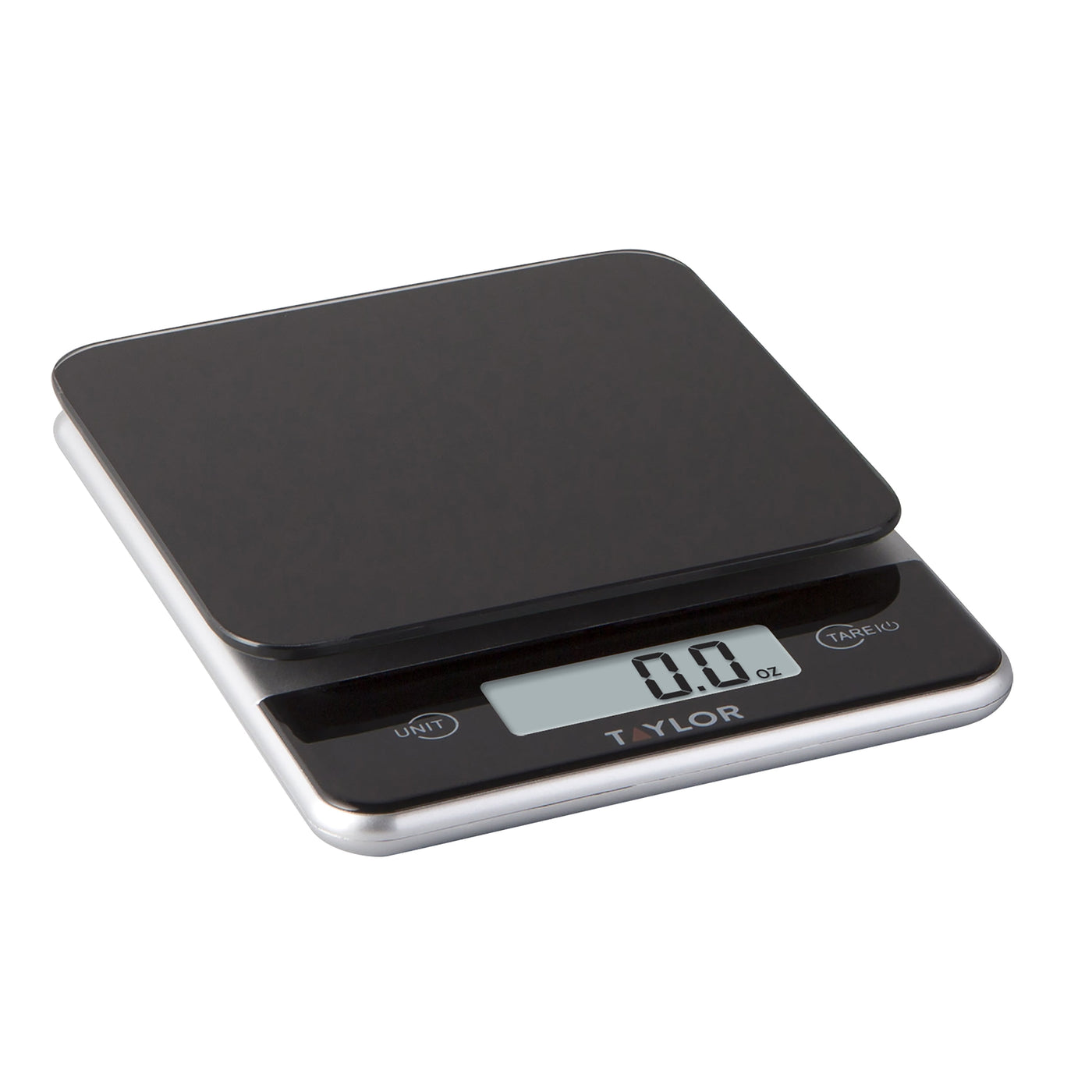 Black Glass Top Food Scale with Touch Control Buttons, for Accurate Kitchen, Food and Portion Weighing