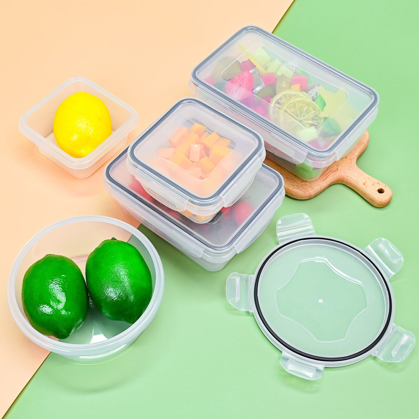 Food Storage Containers with Airtight Lids: 52-Piece Kitchen Storage Containers for Pantry Organizers and Storage