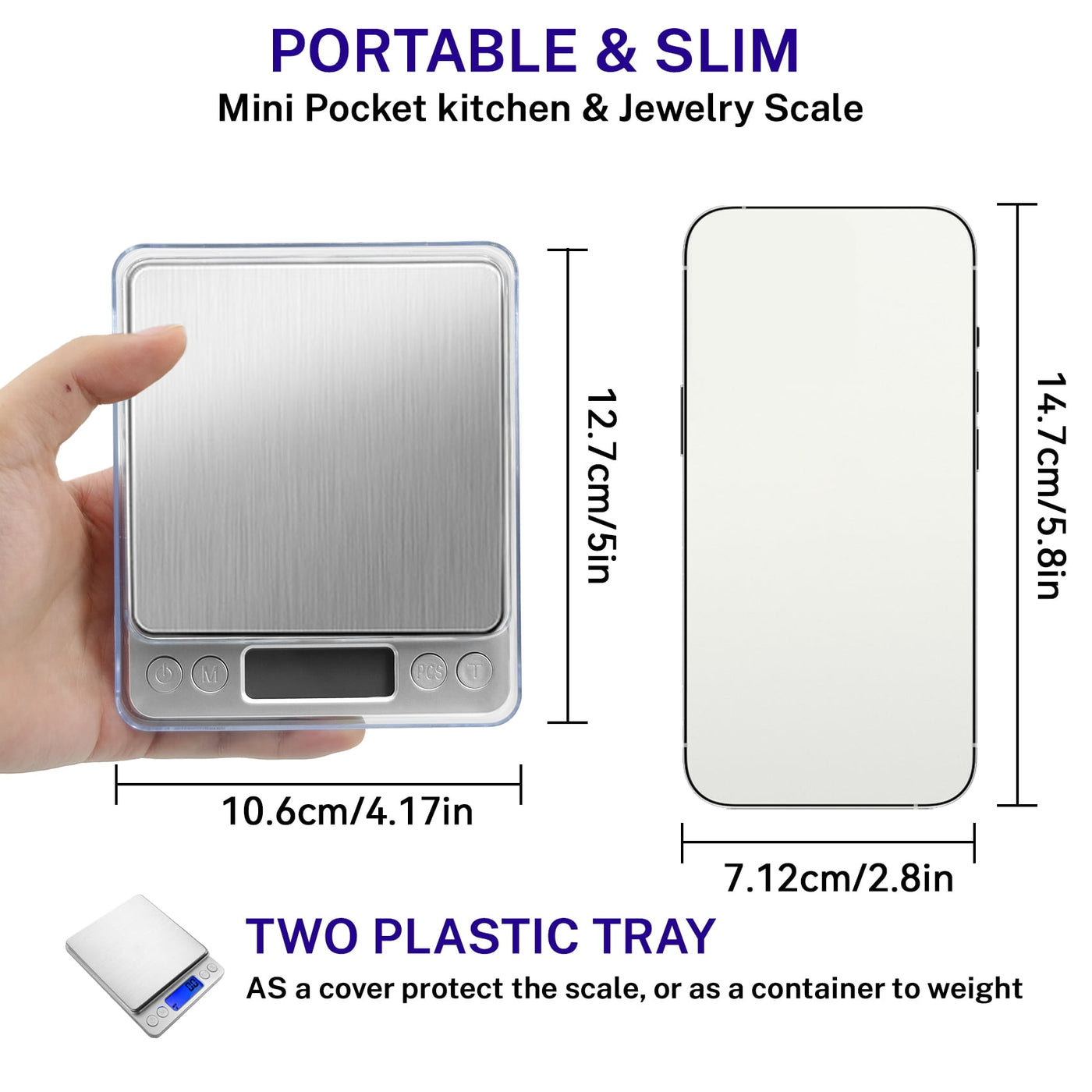 Digital Kitchen Scale High Precision Food Scale Grams and Ounces for Cooking Baking, for Accurate Kitchen, Food and Portion Weighing