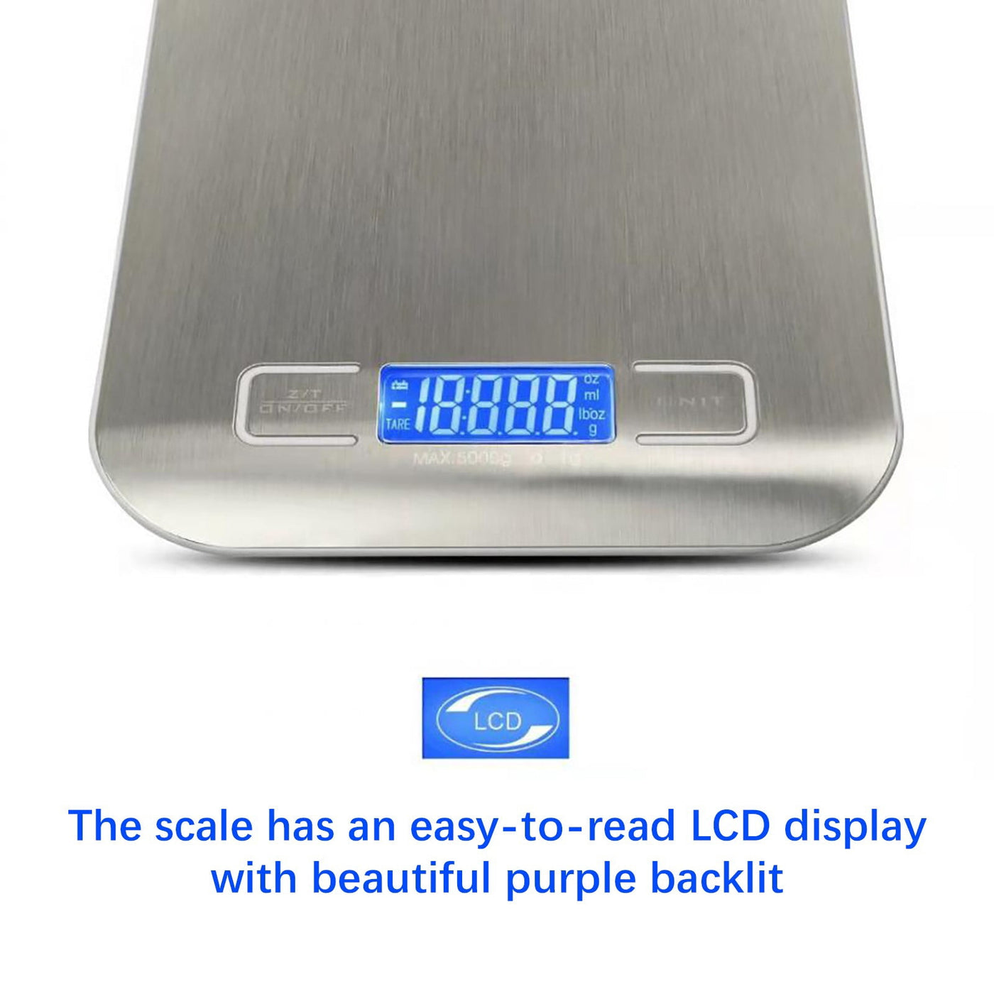 Kitchen Gadgets Kezqiaxn Food Scale 11lb Kitchen Scale with 6 Units Tare Function LCD Display 0.05oz/1g Stainless Steel Digital Food Scale Grams and