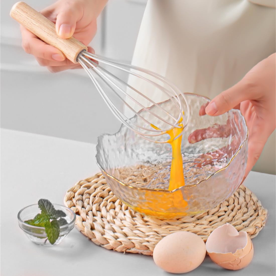 19-Piece Kitchen Utensils Set for Cooking, 11 Cooking Utensils, 6 Knife Set Beige, 3 Utensil Sets, Kitchen Utensils