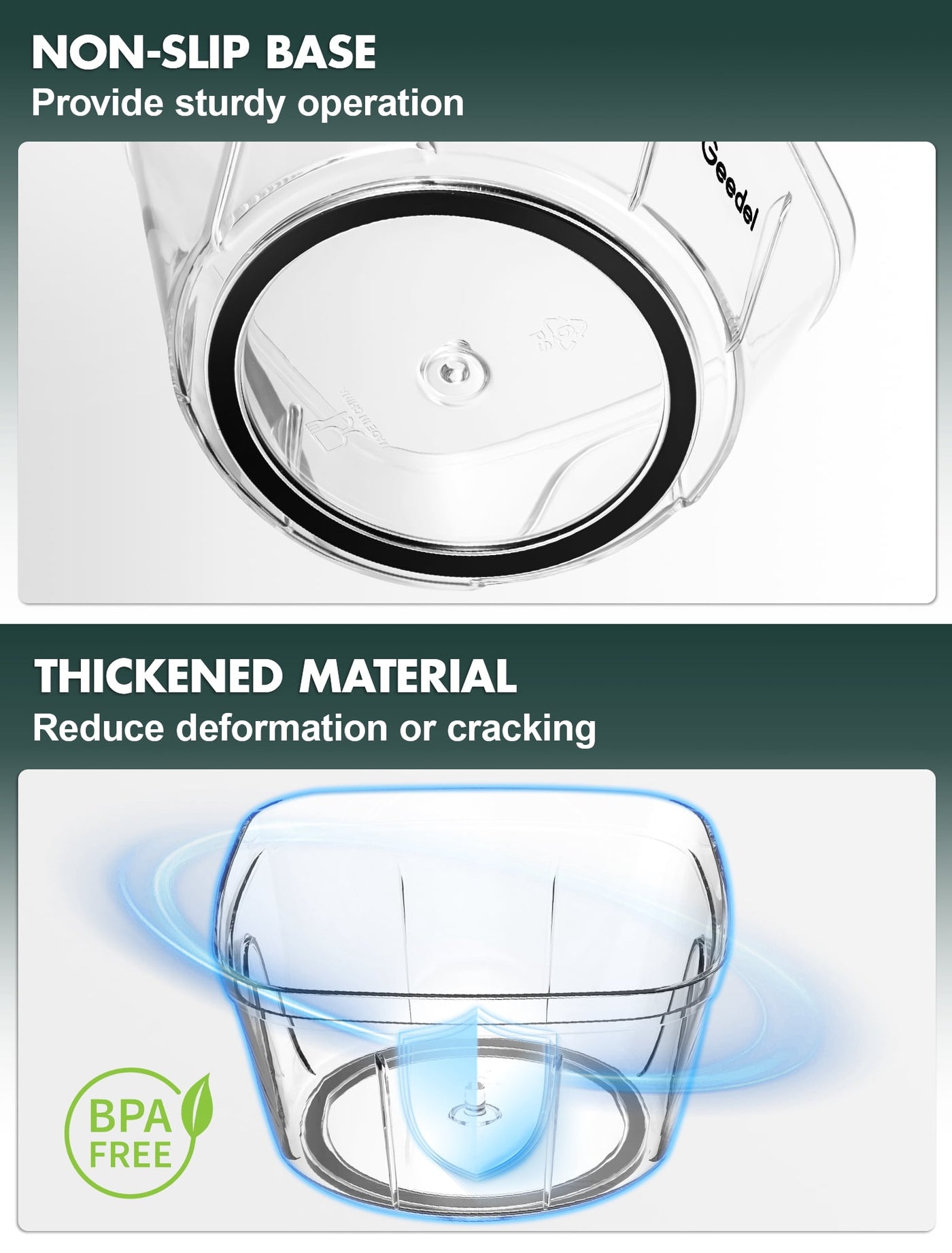 Manual Food Processor Vegetable Cutter, Geedel Pull Chopper with String, Food Chopper Vegetable Cutter for Veggies, Fruits, Salad, Onion, Nuts, Etc