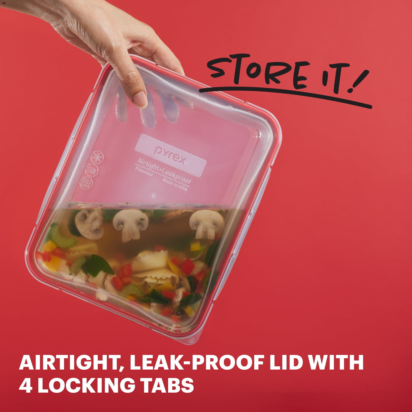 Freshlock 8cup Rectangle Glass Food Storage Container with Lid, Best Used for Leftover Storage for Larger Meal Preps and Reheating