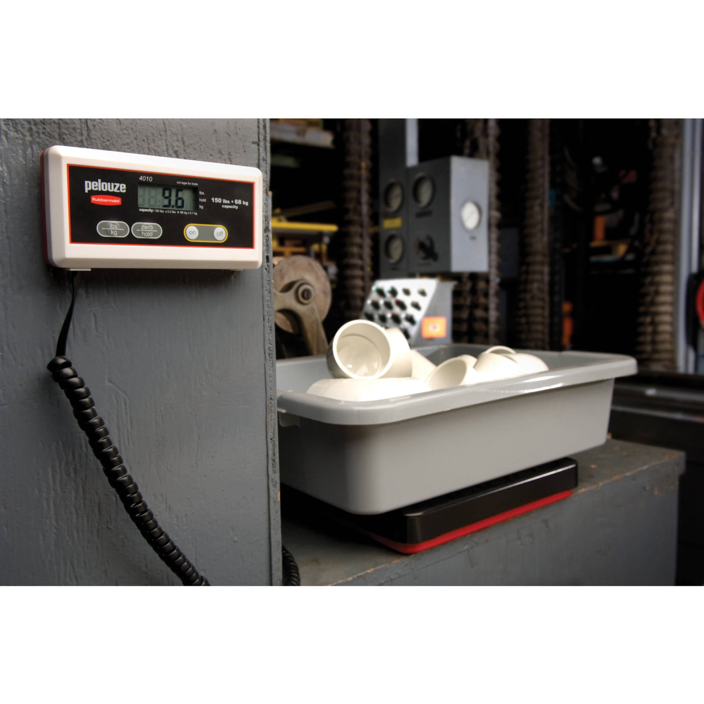 150 Lb Remote LCD Shock-resistant Black Bench Scale, for Accurate Kitchen, Food and Portion Weighing