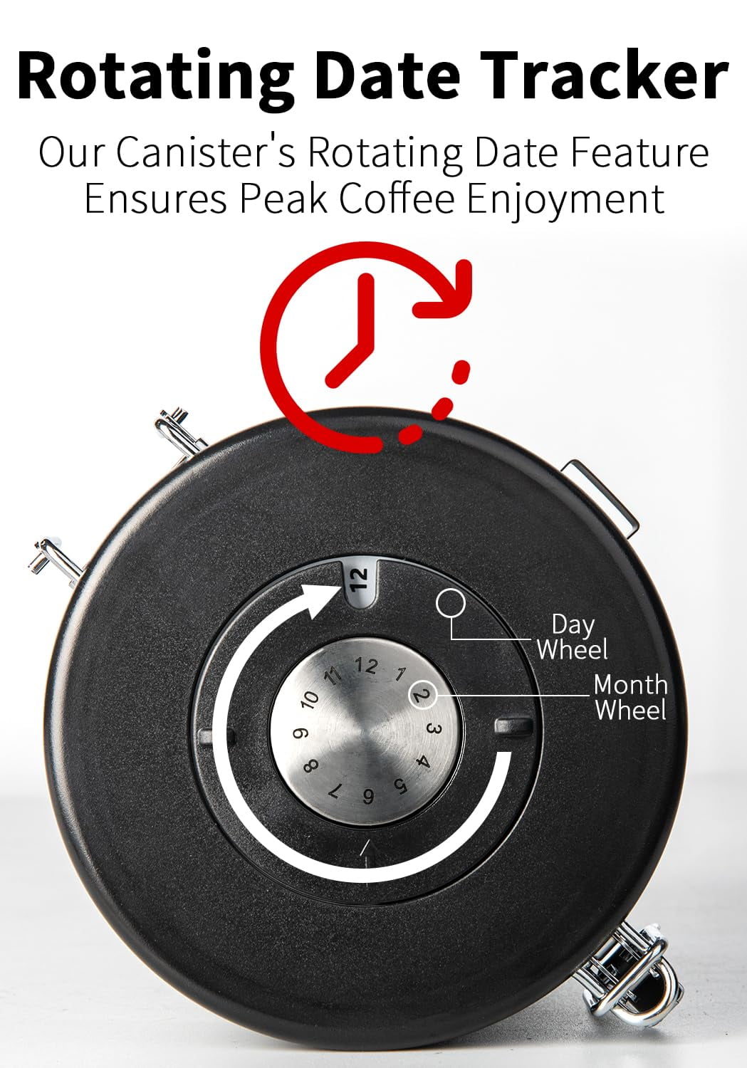 Stainless Steel Coffee Canister, 22oz Airtight Coffee Bean Storage Grounds Container with Date Tracker and Measuring Scoop, Espresso Airtight Canister