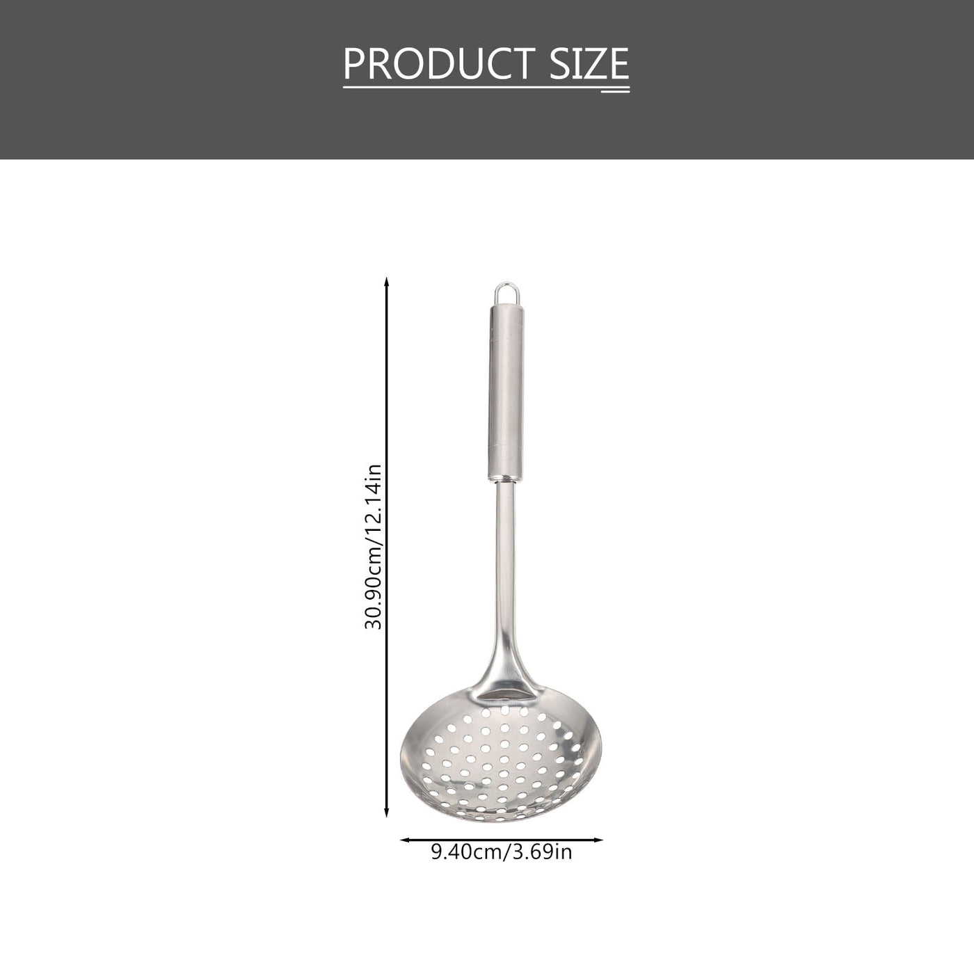 304 Stainless Steel Kitchen Utensil Set, 5-Piece, Ergonomic Stay-cool Hollow Handles, Dishwasher Safe, Silver