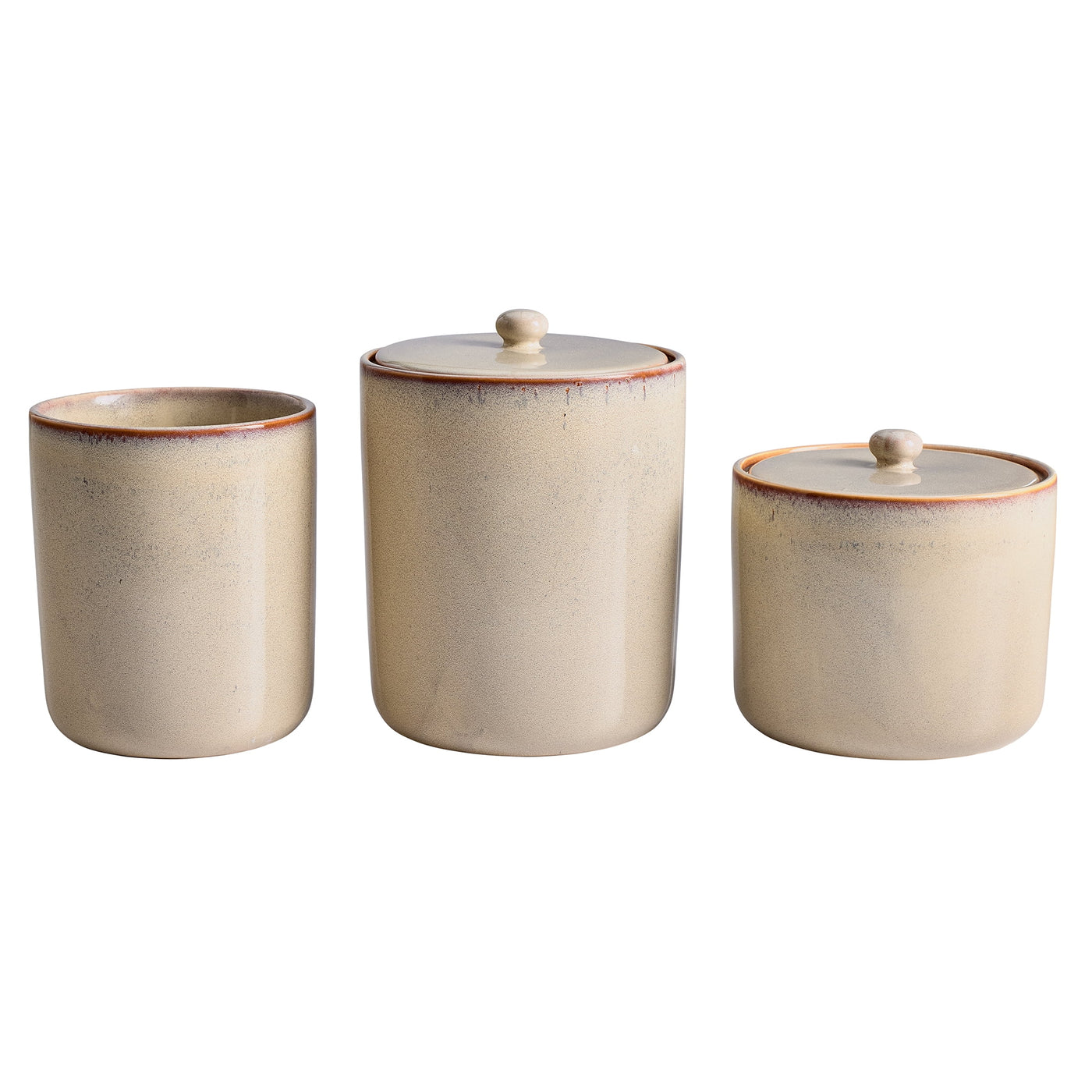 Large Ceramic Canister with Lid, for Pantry Organization, Meal Prep and Dry Food Storage, Durable Design for Daily Home Use