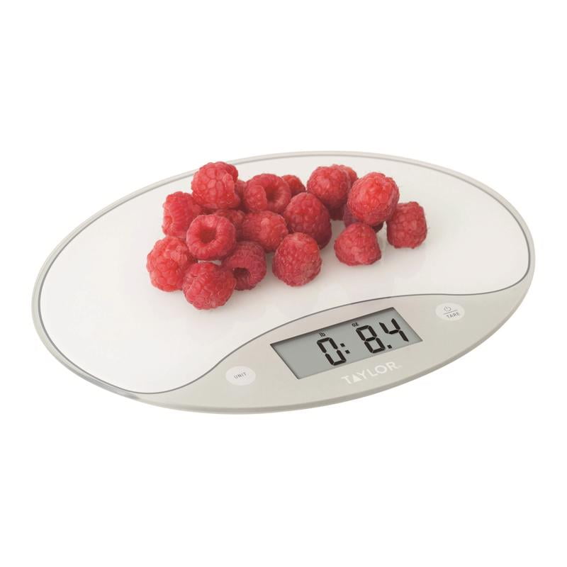 6309561 11 Lbs Digital Kitchen Scale and #44; White, for Accurate Kitchen, Food and Portion Weighing