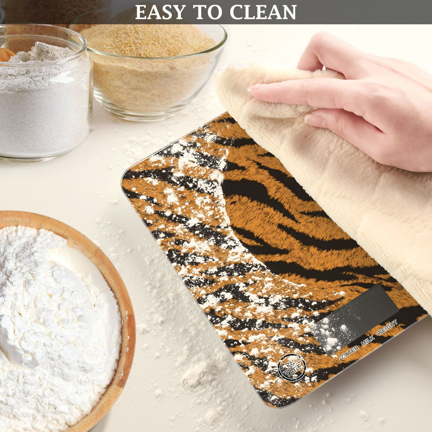 High Precision Digital Kitchen Scale Tempered Glass Food Scale Multifunction Scale Small Kitchen Appliances Tiger Stripes Pattern