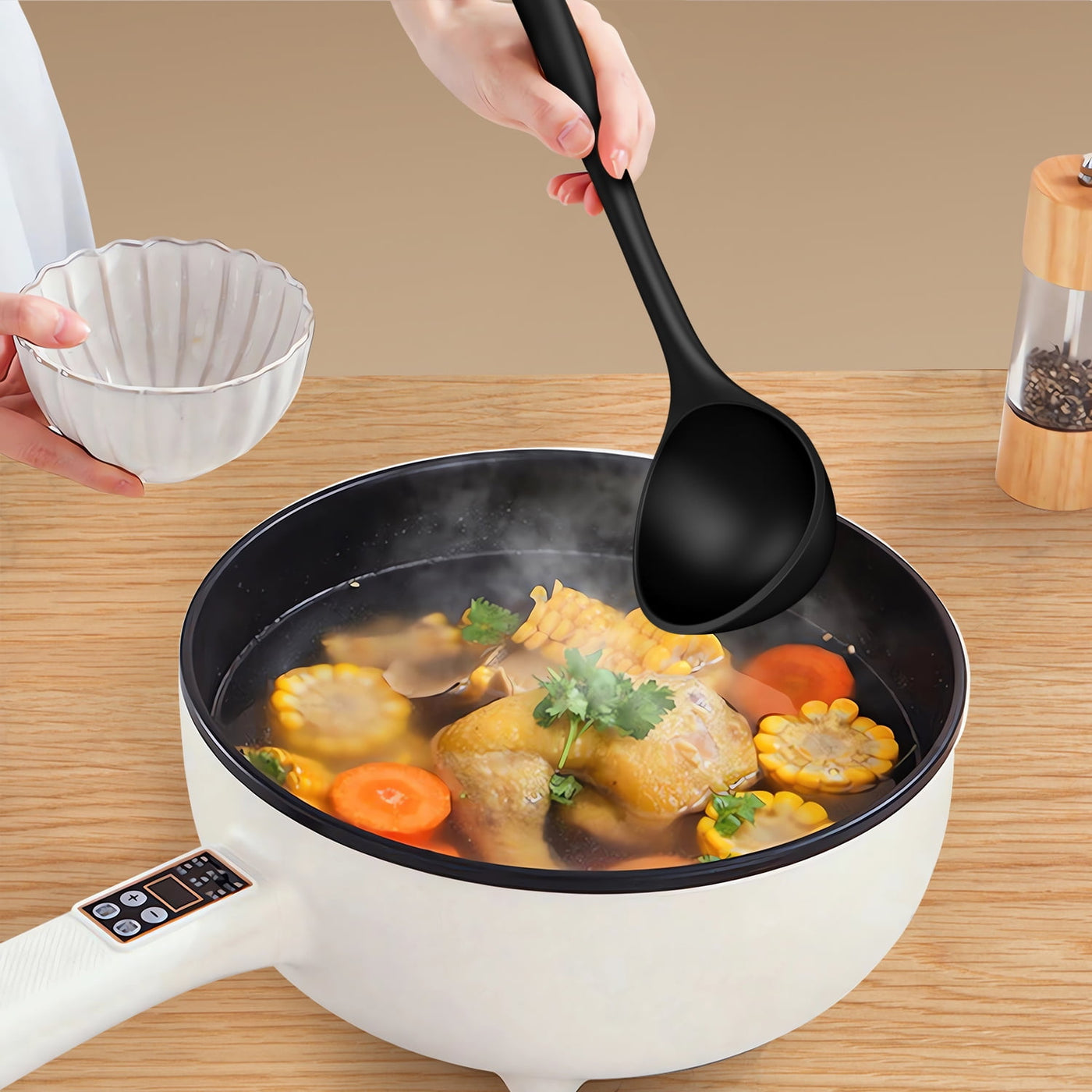 Silicone Kitchen Utensils Set, 600°F Heat Resistant Silicone Cooking Utensils, Spatula, Spoon, Whisk, Tongs