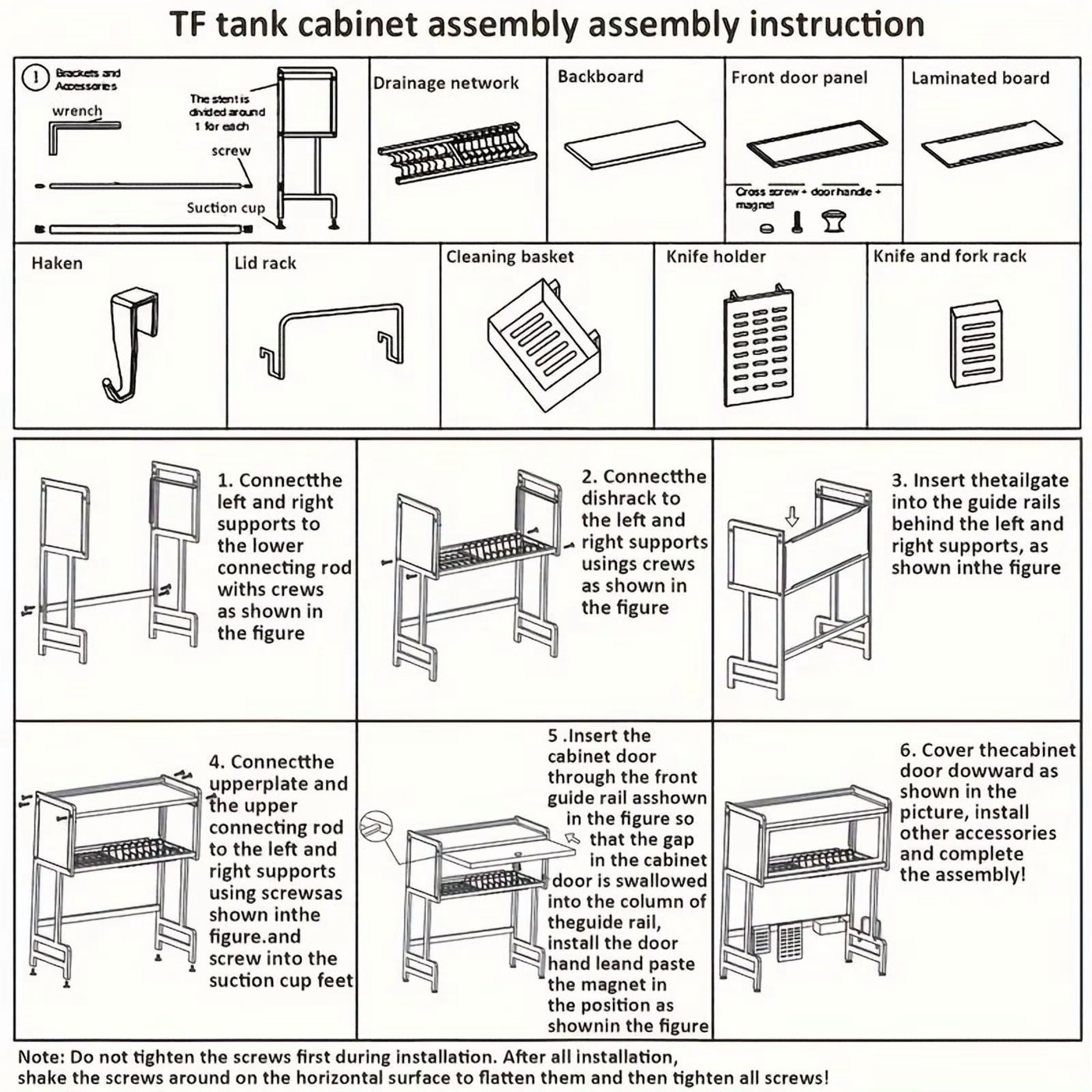 Dish Drying Rack with Dust-proof Cover, Countertop Kitchen Sink Drainer for Plates, Bowls and Chopsticks, Black