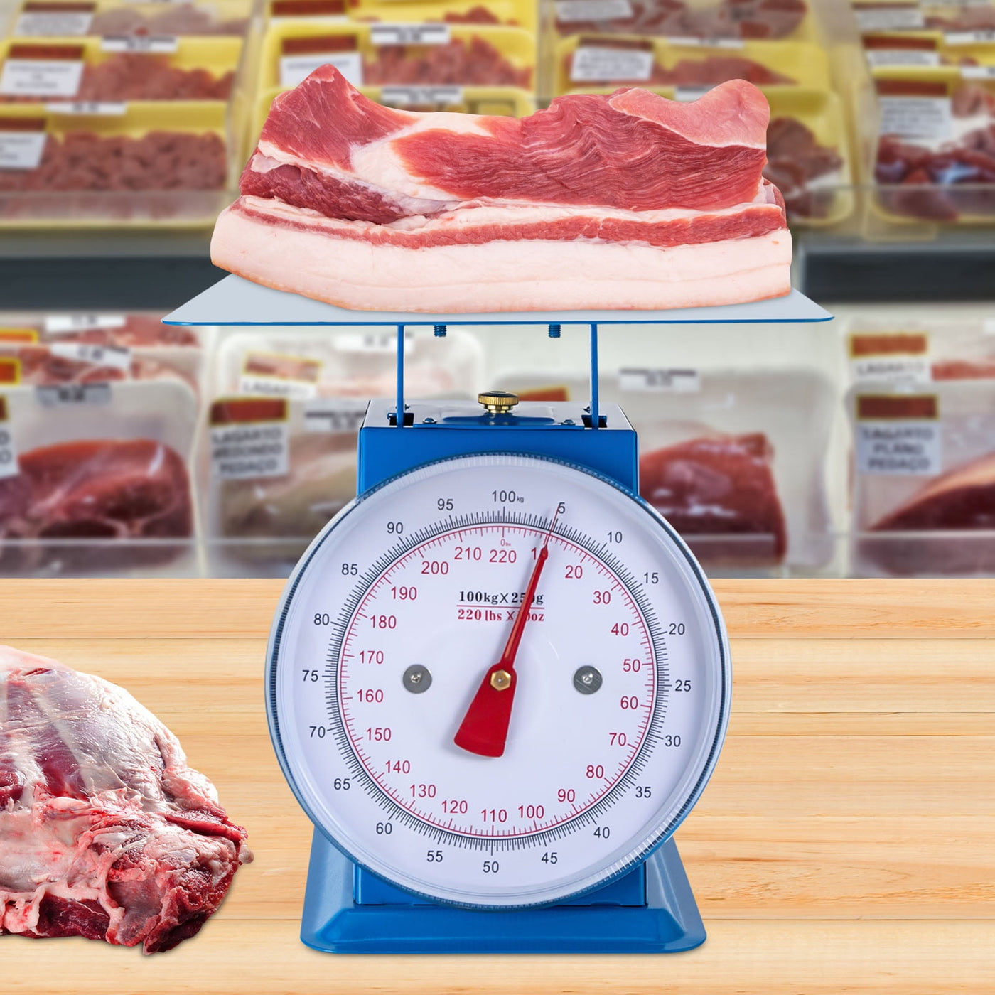 220-LBS Heavy Duty Portion-control Mechanical Kitchen and Food Scale, Industrial Dial Scale, Mechanical Dial Scale