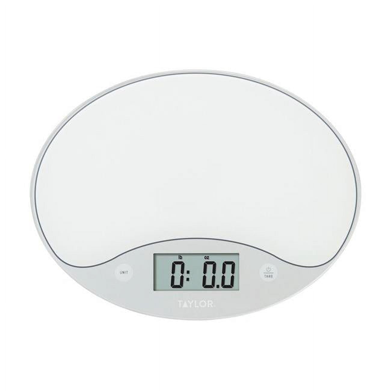 6309561 11 Lbs Digital Kitchen Scale and #44; White, for Accurate Kitchen, Food and Portion Weighing