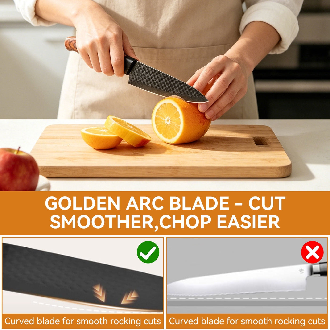 Set, 7-Piece Kitchen Knife Set with Universal Knife Block for Home Restaurant, for Chopping, Slicing and Everyday Food Preparation