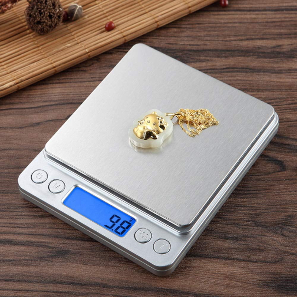 Digital Kitchen Scale, 3kg/0.1g, Mini Pocket Jewelry Scale, Multifunctional Food Scale with Backlit LCD Display for Cooking Baking Coffee Postal