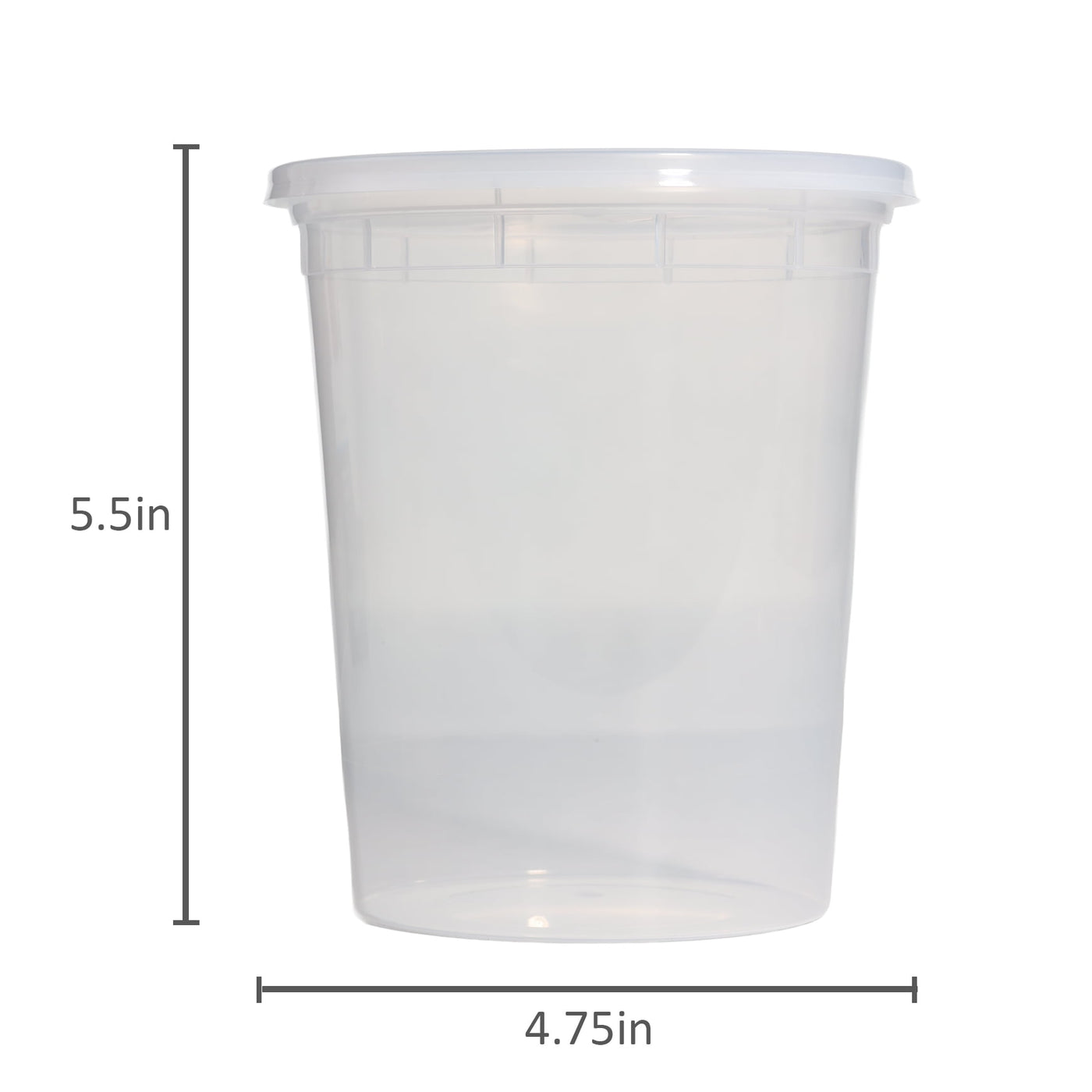 40-Piece 32oz Plastic Deli Container, Ideal Use for Meal Prep and Batch Cooking, for Pantry Organization, Meal Prep and Dry Food Storage