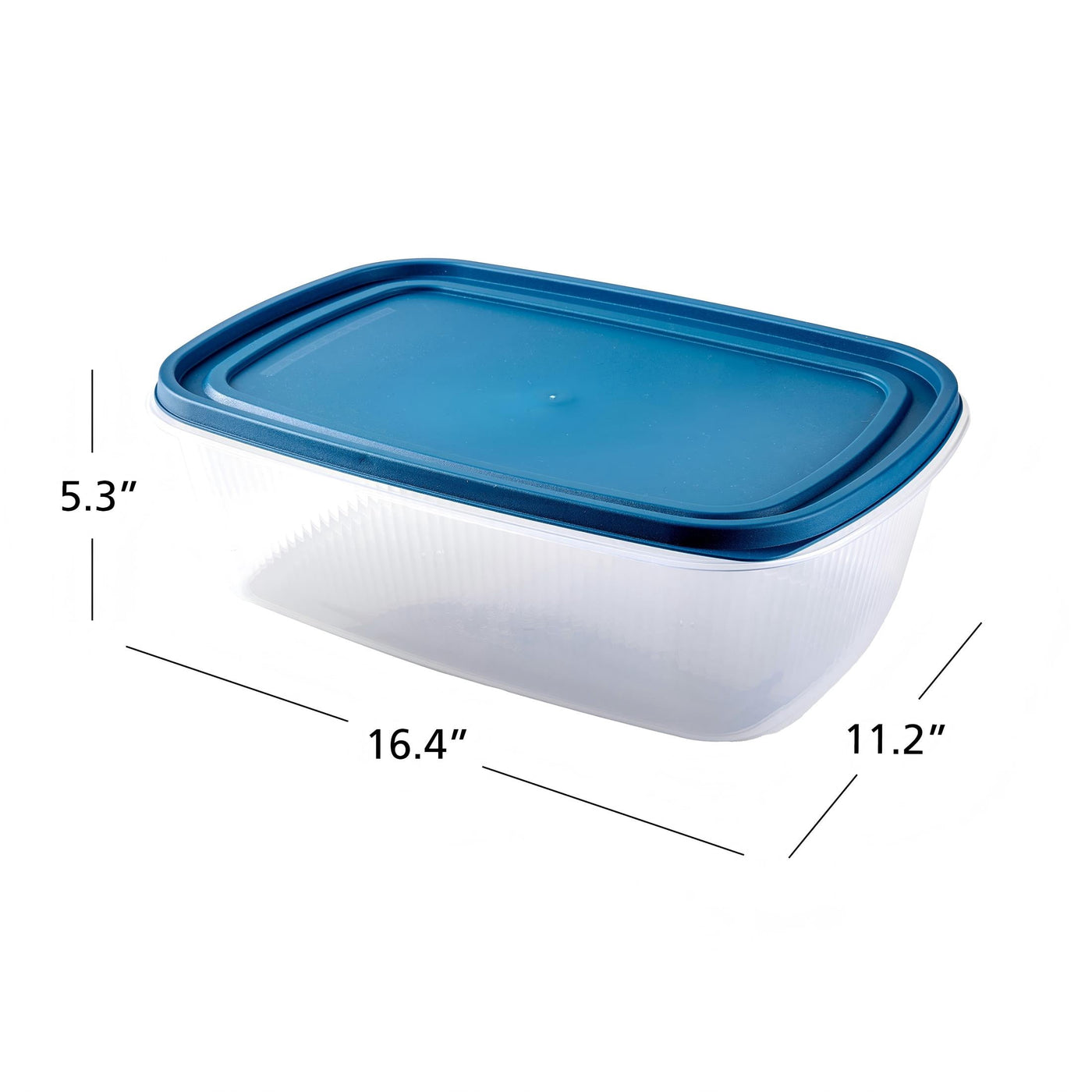 Reusable Food Storage Containers, Large Rectangle, Plastic, 2-Pack, 2 Containers with Lids, 2.5 Gallons, Ideal for Meal Planning