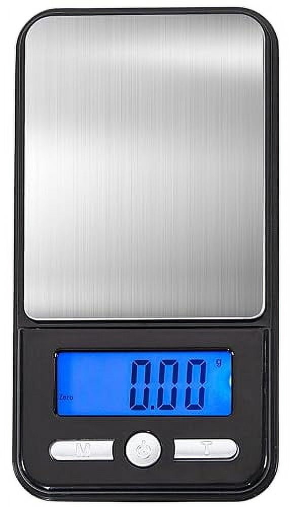 Digital Pocket Weight Scale, Stainless Steel, Black 150g, for Accurate Kitchen, Food and Portion Weighing