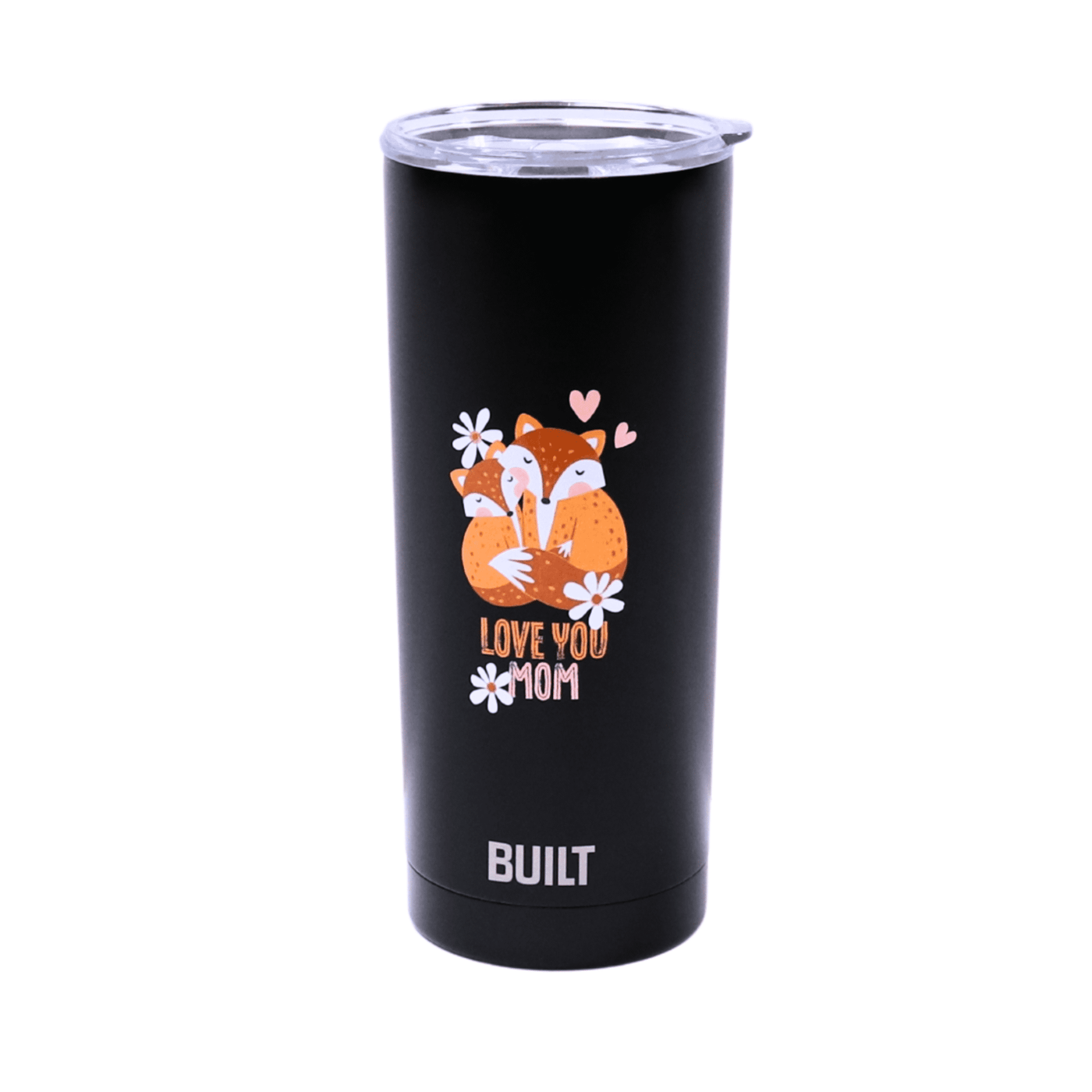 Built Double Wall Stainless Steel 20 Oz Tumbler, Black 'love You Mom', for Everyday Home Kitchen Cooking, Storage and Organization