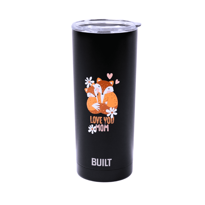 Built Double Wall Stainless Steel 20 Oz Tumbler, Black 'love You Mom', for Everyday Home Kitchen Cooking, Storage and Organization