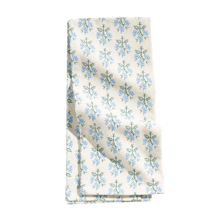 Beautiful Home By Hydrangea Trellis Ditsy Flour Sack Towel, 1-Piece, Blue, 18" X 28", for Drying Dishes, Wiping Counters and Everyday Kitchen Cleaning