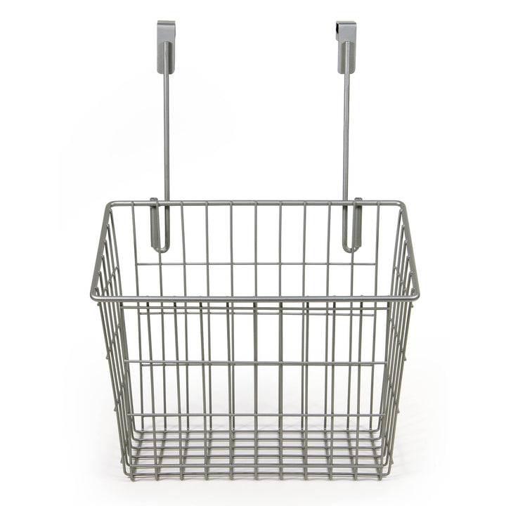 Metal Over-the-cabinet Basket Organizer, Silver, Ideal Use for Kitchen Organization and Accessibility