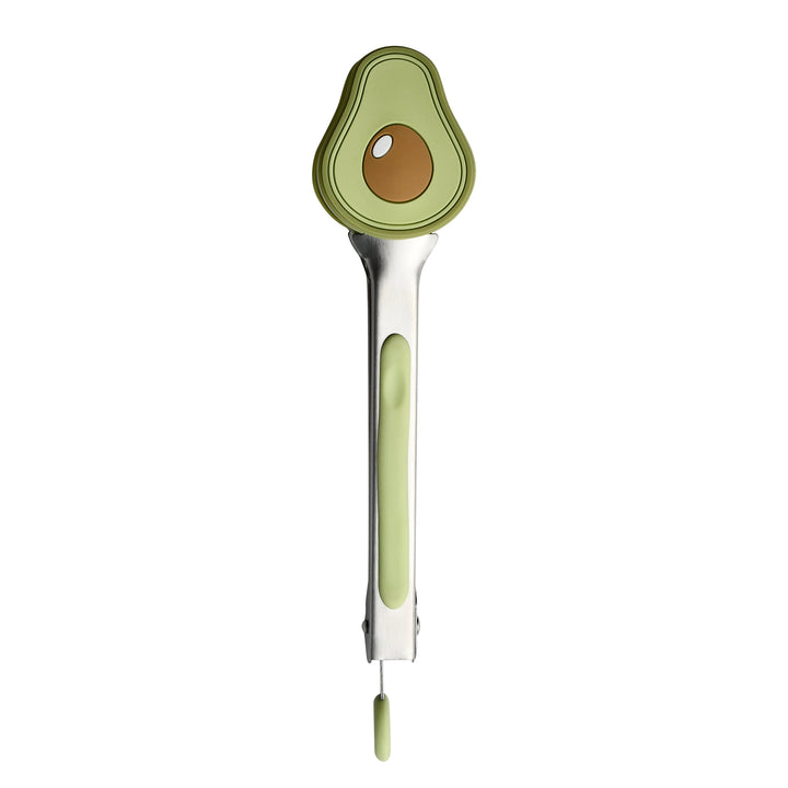Cook with Color Mini Silicone Tongs, Stainless Steel Heat-resistant Food Tongs for Appetizers, Avocado