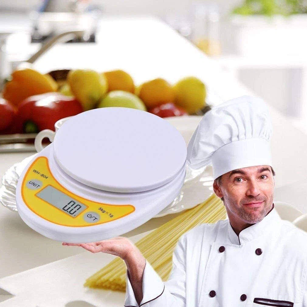 Compact 5Kg/11Lbs Digital Electronic Kitchen Diet Food Weight Scale, for Accurate Kitchen, Food and Portion Weighing