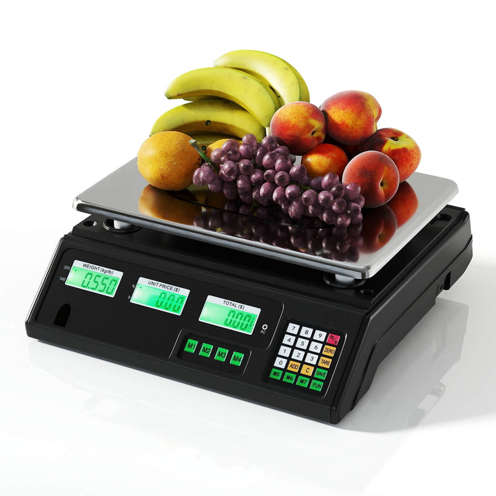 88lb Price Computing Scale with Counting Function, Stainless Steel Platform, for Accurate Kitchen, Food and Portion Weighing
