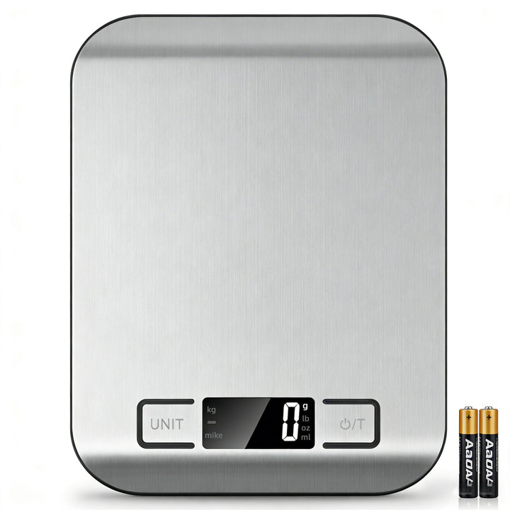 Digital Food Scale 22lb 0.1g High Precision Kitchen Scale with Tare Function, 5 Unit Conversion, LCD Display, Stainless Steel for Cooking Baking