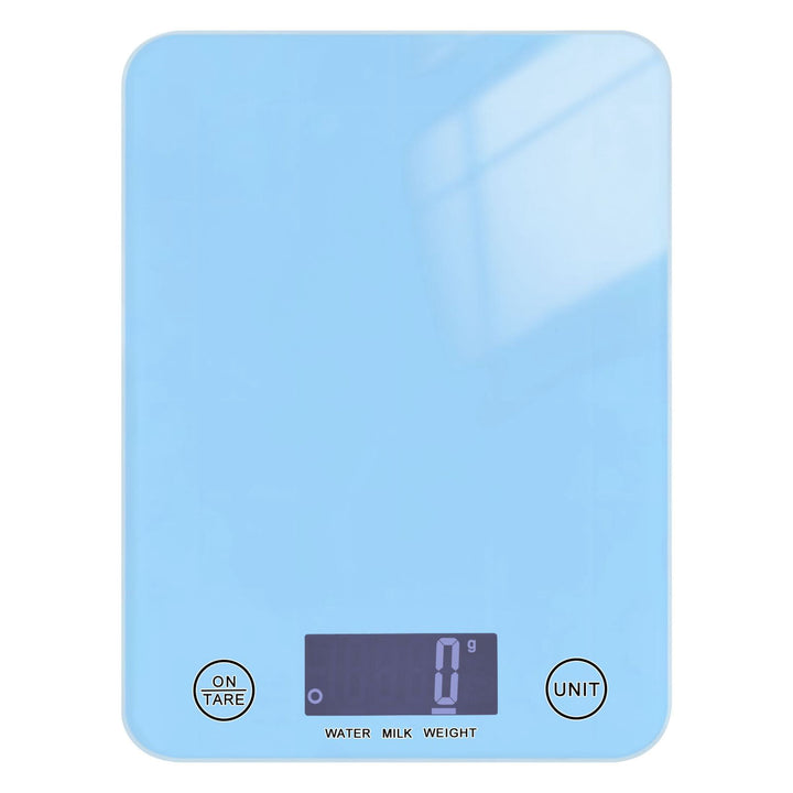Digital Kitchen Food Scale Weight Grams Oz for Baking Cooking Coffee 11lb 0.05oz/1g Glass Light Sky Blue