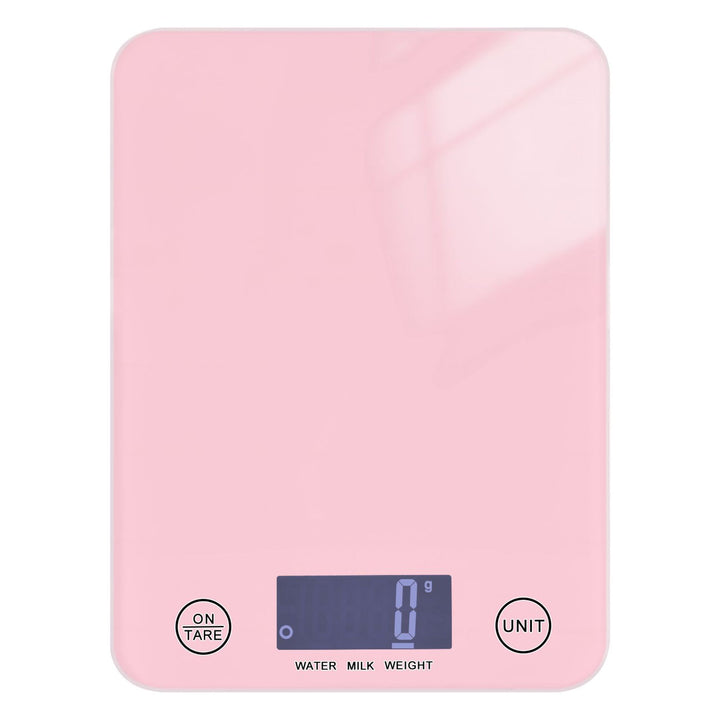Digital Kitchen Food Scale Weight Grams Oz for Baking Cooking Coffee 11lb 0.05oz/1g Glass Soft Pink, for Accurate Kitchen, Food and Portion Weighing