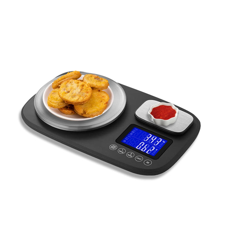 Dual Platform Food Scales for Kitchen, 0.01g/1kg and 1g/10kg Digital Food Scale Grams and Ounces, Dual Accuracy Baking Scale for Sourdough Bread