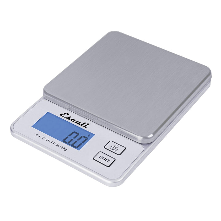 Vera Pr2000s Compact High Precision Kitchen/Baking/Herb Scale, Measures Liquid and Dry Ingredients, LCD Digital Display, 4.4lb Capacy, Silver