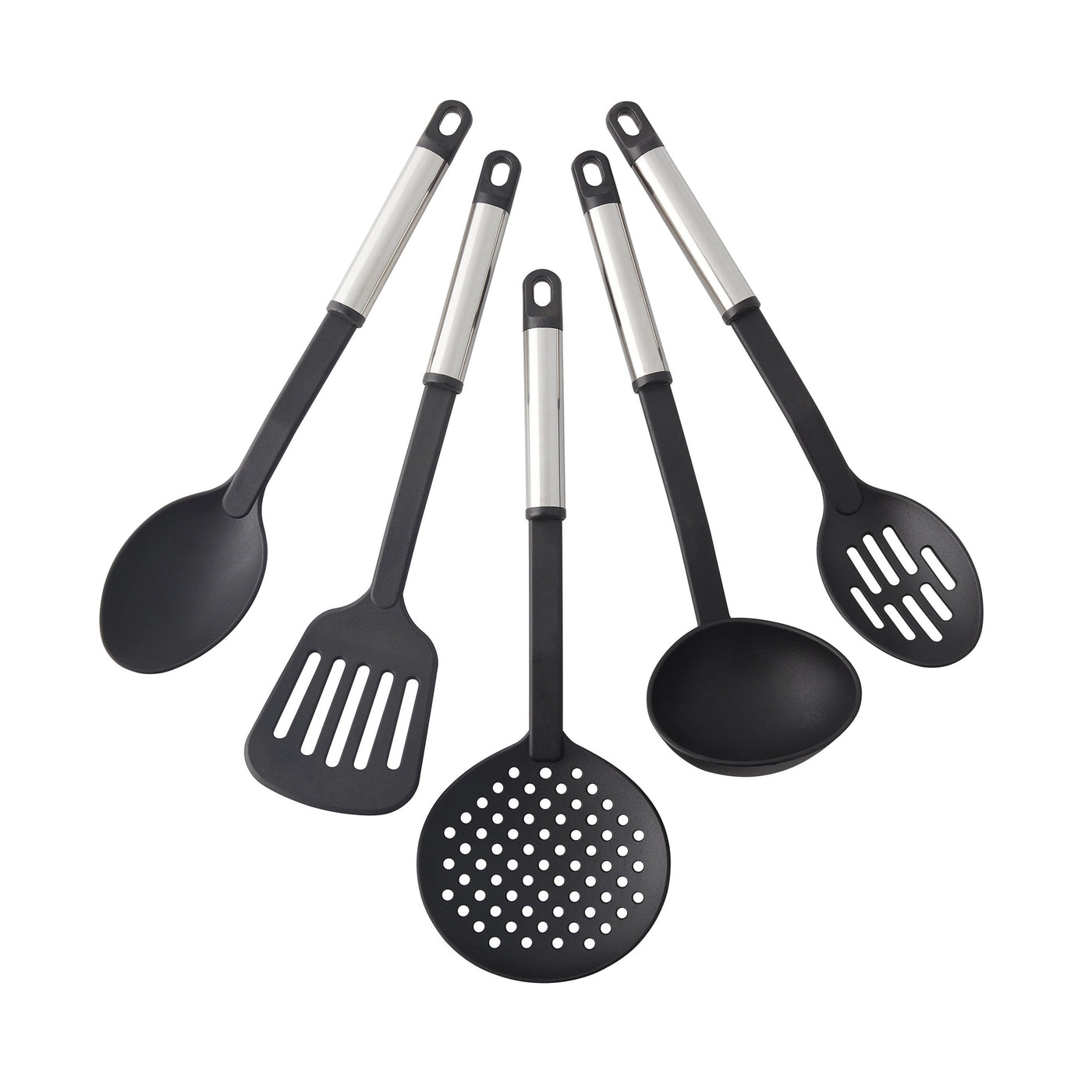 Set of 5 Stainless Steel Kitchen Tools, for Everyday Home Kitchen Cooking, Storage and Organization, Durable Design for Daily Home Use
