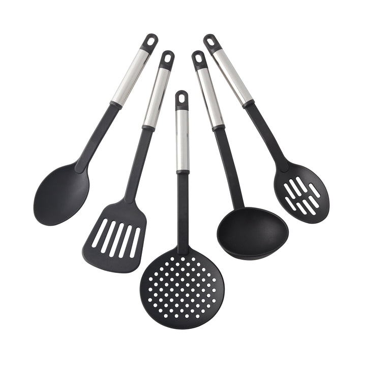 Set of 5 Stainless Steel Kitchen Tools, for Everyday Home Kitchen Cooking, Storage and Organization, Durable Design for Daily Home Use
