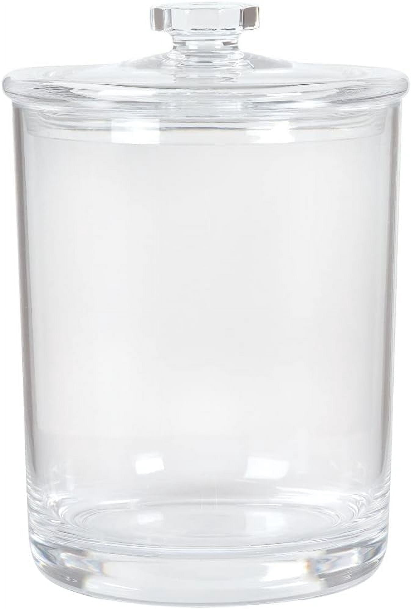 Acrylic Apothecary Jar with Lid, 60 Oz Storage Container for Bathroom, Kitchen and Office, 7.75" X 5"