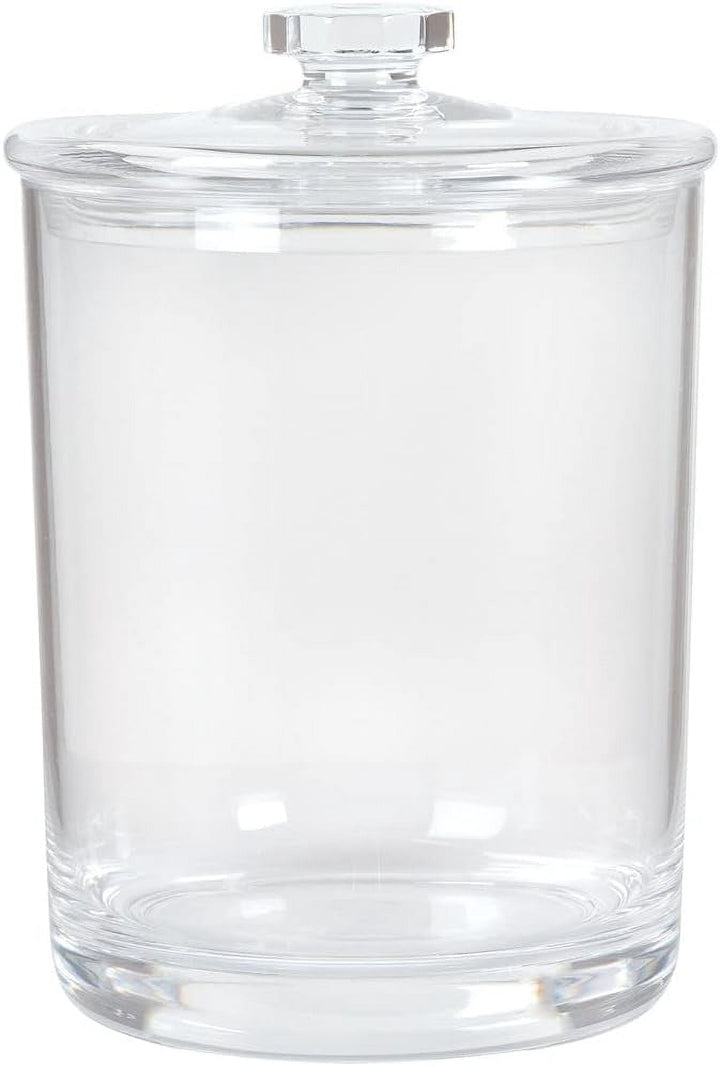 Acrylic Apothecary Jar with Lid, 60 Oz Storage Container for Bathroom, Kitchen and Office, 7.75" X 5"