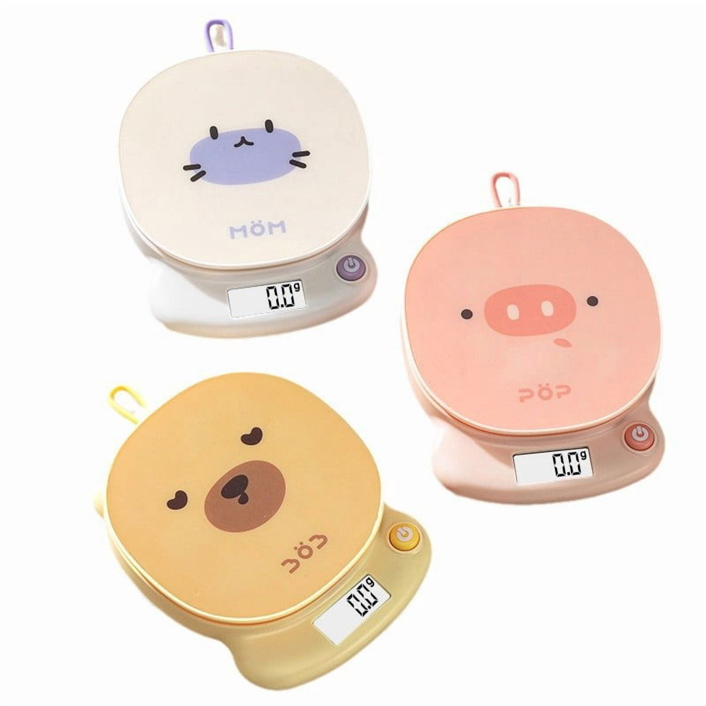 High Precision Mini Electronic Scale Gram Scale Household Food Scale Baking Scale Gram Weighing for Kitchen (0-3kg Pink)