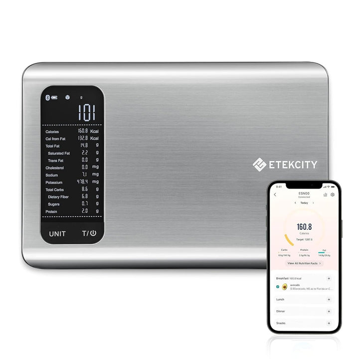 Food Kitchen Scale with A Nutrition Calculator, Accompanied By A Free Application, for Accurate Kitchen, Food and Portion Weighing