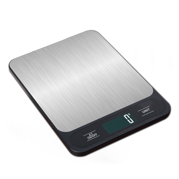 Food Scale, Baking Food Gram Scale, 11 Lbs Kitchen Scale with Multiple Measurement Units, Tare Function, LCD Display, Stainless Steel