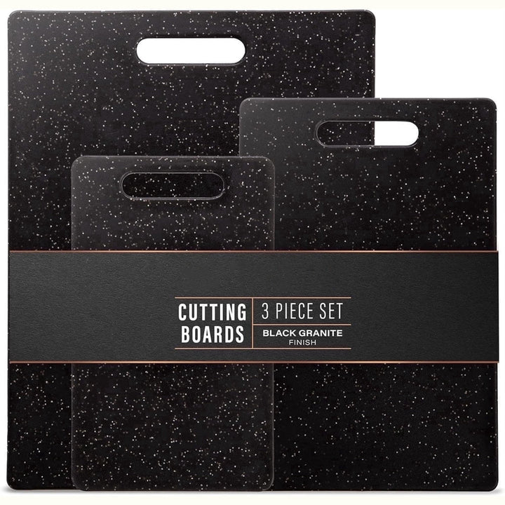 Large Cutting Boards, 3-Piece Plastic Cutting Boards for Kitchen, Thickened Chopping Boards, Dishwasher Safe, Heavy-duty Prep Boards for Meat, Veggies
