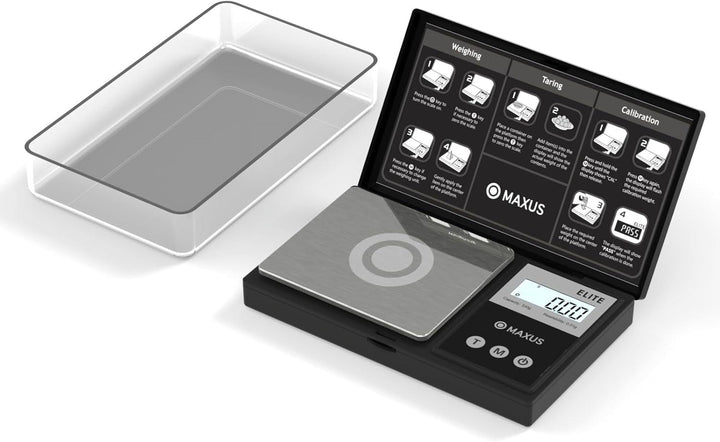 Digital Pocket Gram Scale 500g X 0.01g High Precision with Tray, Weighs Sm Food, Jewelry, Ounces, Grains, LCD Display, Tare Function