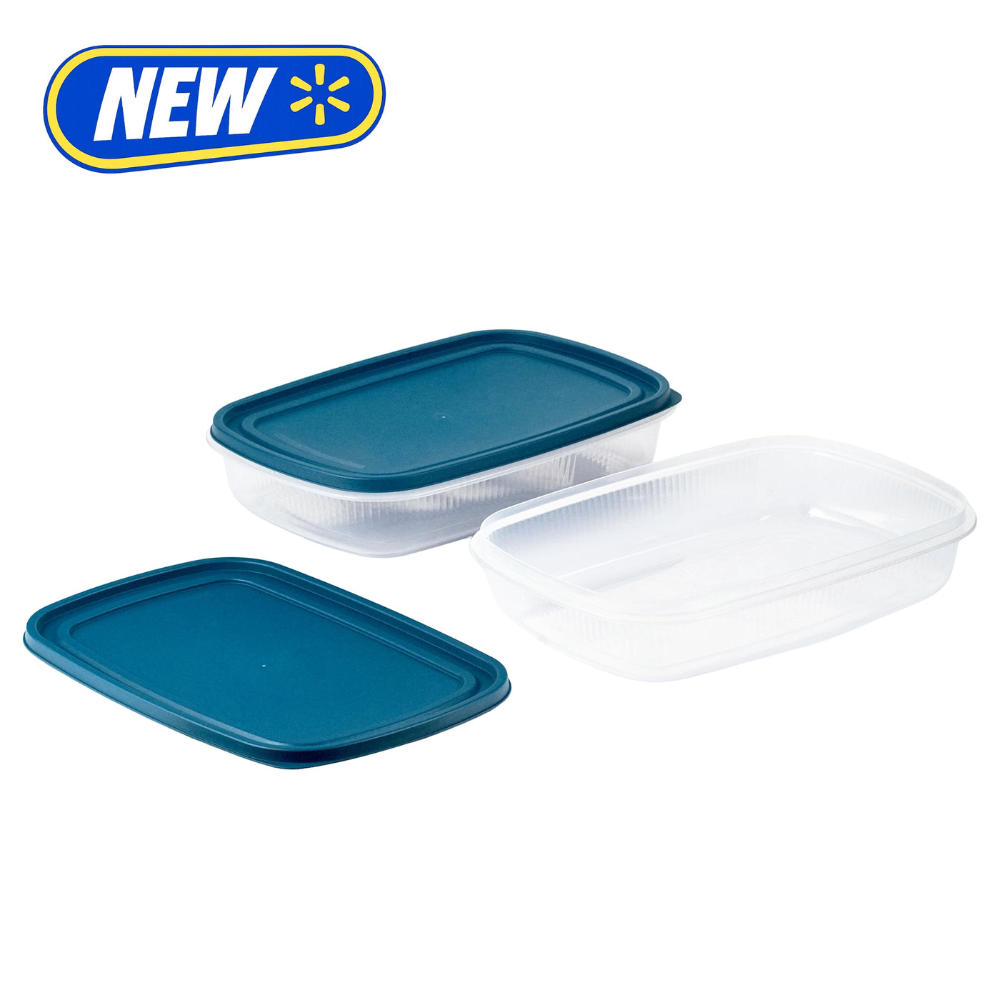 Reusable Food Storage Containers, Large Rectangle, Plastic, 2-Pack, 2 Containers with Lids, 1.5 Gallons, Ideal for Meal Planning