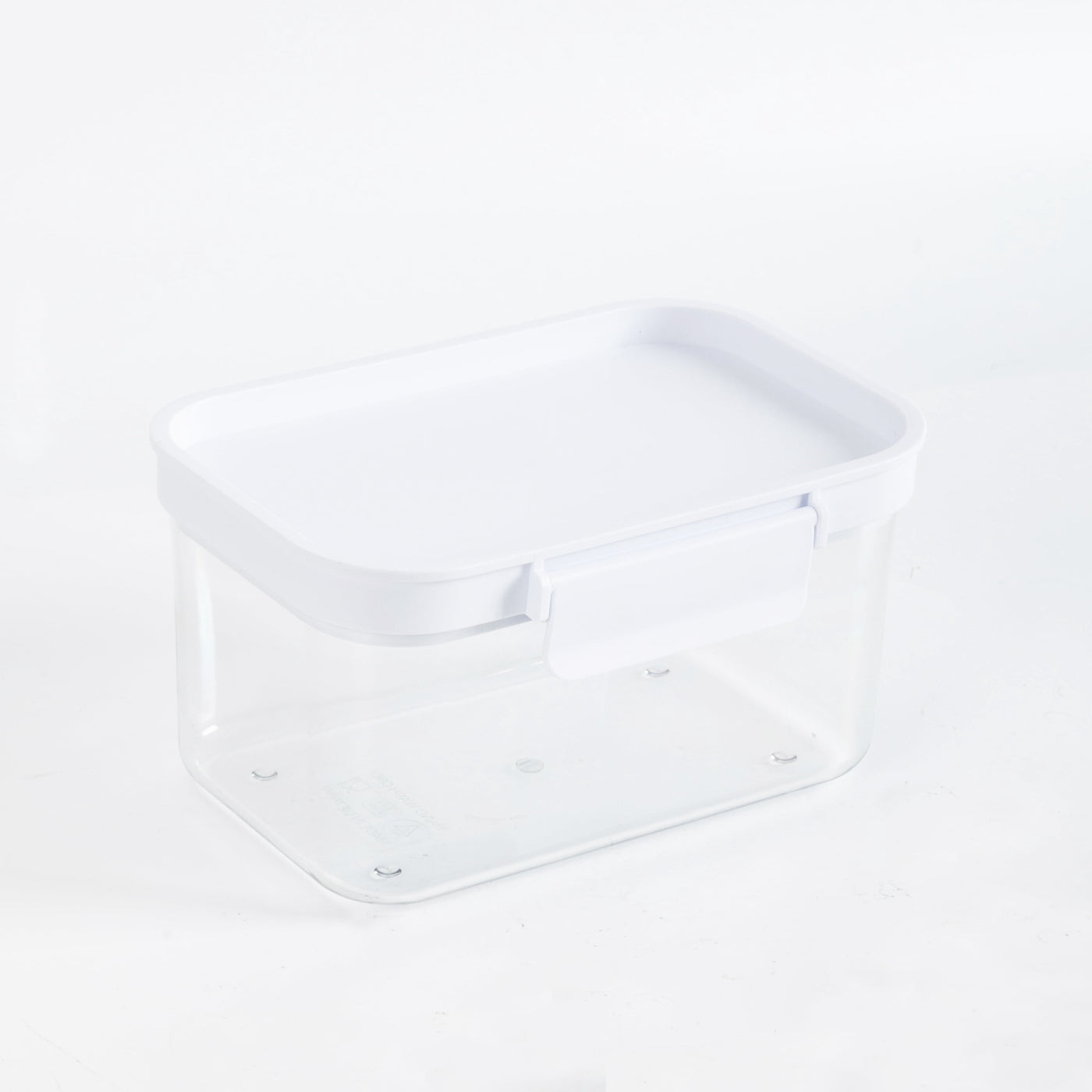 Small Rectangular Plastic Pantry Food Storage Container with Lid, Kitchen Dry Food Storage Canister Organizer, 6.9" W X 4.8" D X 3.7" H