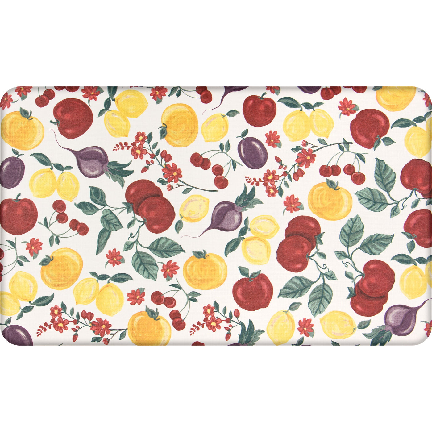 18" X 30" Fruit Design Anti-fatigue Cushioned Kitchen Mat, for Everyday Home Kitchen Cooking, Storage and Organization