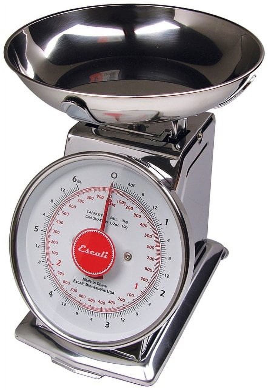 Ds115b Mercado Retro Classic Mechanical Dial Stainless Steel Scale, Removeable Bowl, Tare Functionality, 11lb Capacity, Stainless